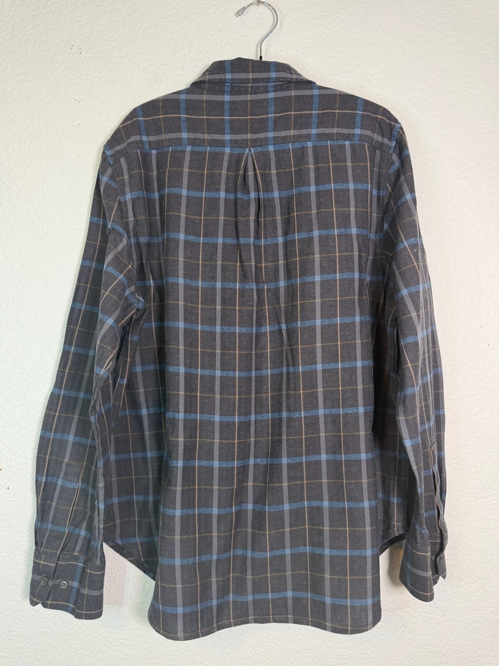Jenni Kayne Lightweight Gray Plaid Flannel Boyfriend Button-Down Shirt, Size XL - Picture 3 of 6